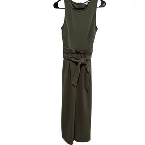 Bar III Sleeveless Belted Crewneck Jumpsuit